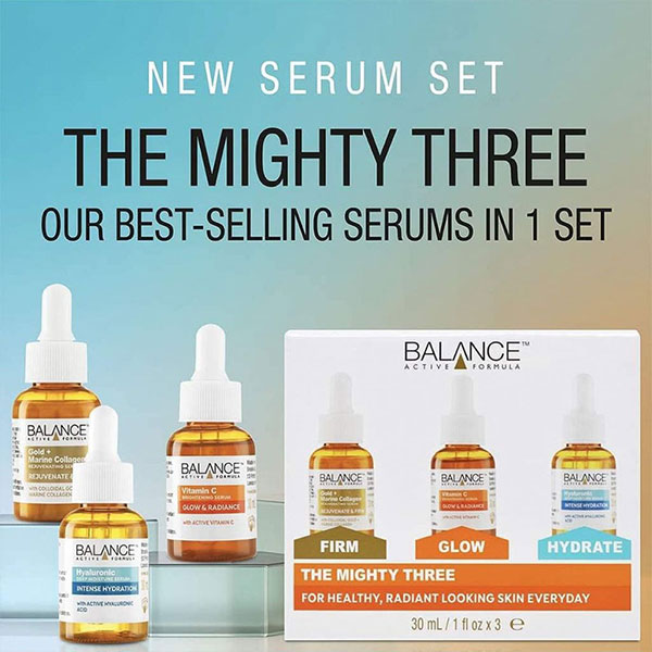 پک 3 عددی سرم پوستی بالانس مدل Balance active formula the mighty 3 serum set - Image 5