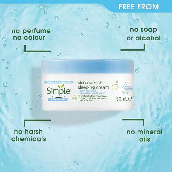 کرم مرطوب کننده سیمپل مدل Skin quench حجم 50 میلی لیتر عنوان گارانتی - Image 7